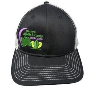 Western Alfalfa & Forage Symposium Snapback Trucker Hat Black OS The Hat Source